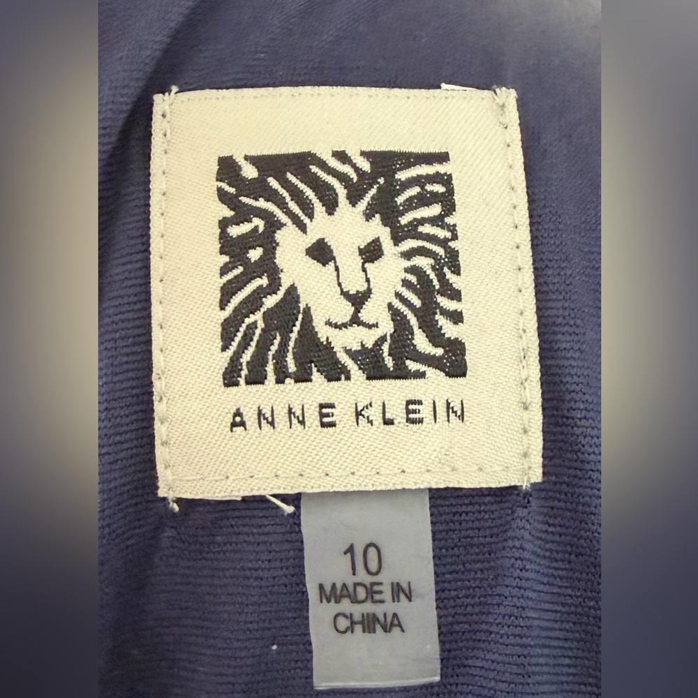 Anne Klein Navy Pink Floral Sleeveless Dress Size 10 Like New - Picture 2 of 6